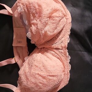 Soma Bra, 38DD, Peach, Lace Design, underwire, New With Tags